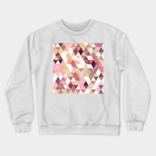 Boho Geometric Triangles Pattern Pastel Watercolor Crewneck Sweatshirt